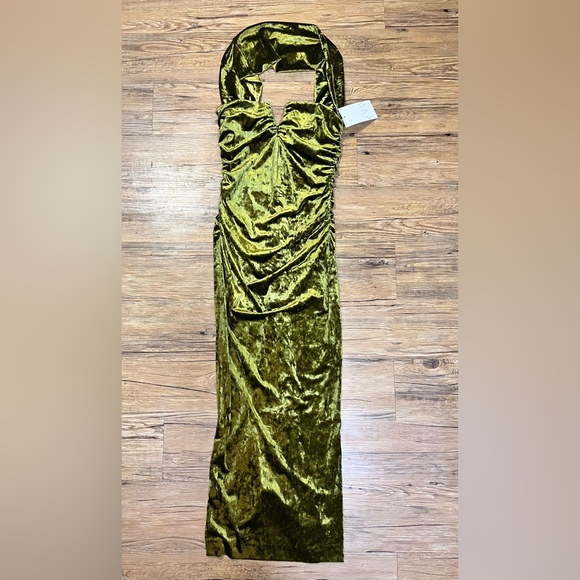 Nwt-Zara- VELVET HONOUR WORD DRESS-M - Picture 4 of 6